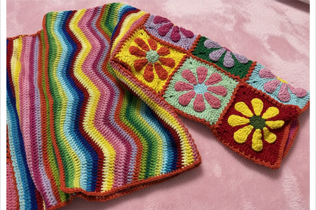 Hippy Flower Patchwork Cardigan