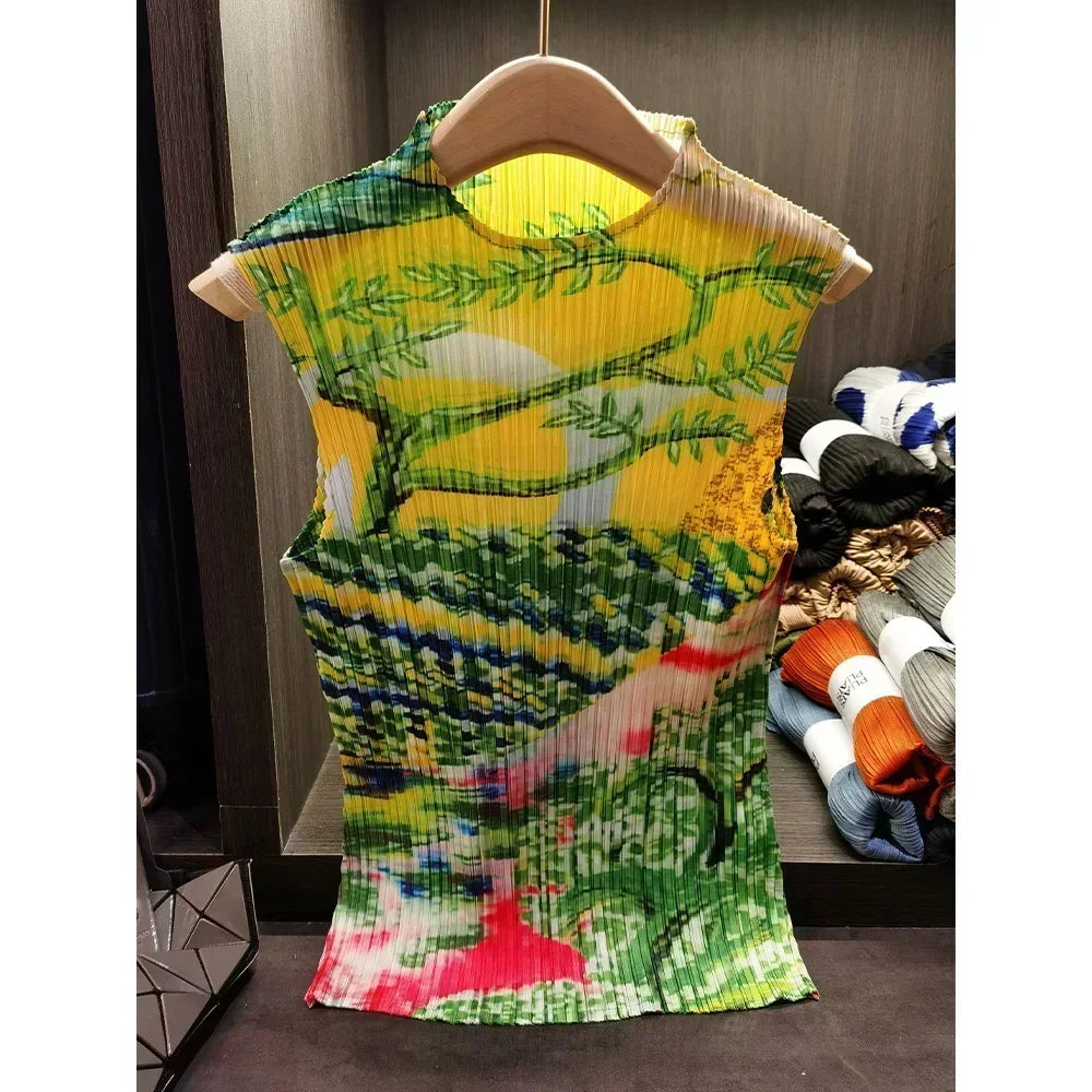 Chinese Pleated Tank Top - Festigal