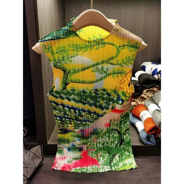 Chinese Pleated Tank Top - Festigal