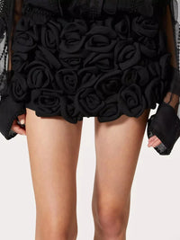 3D Rose Applique Shorts