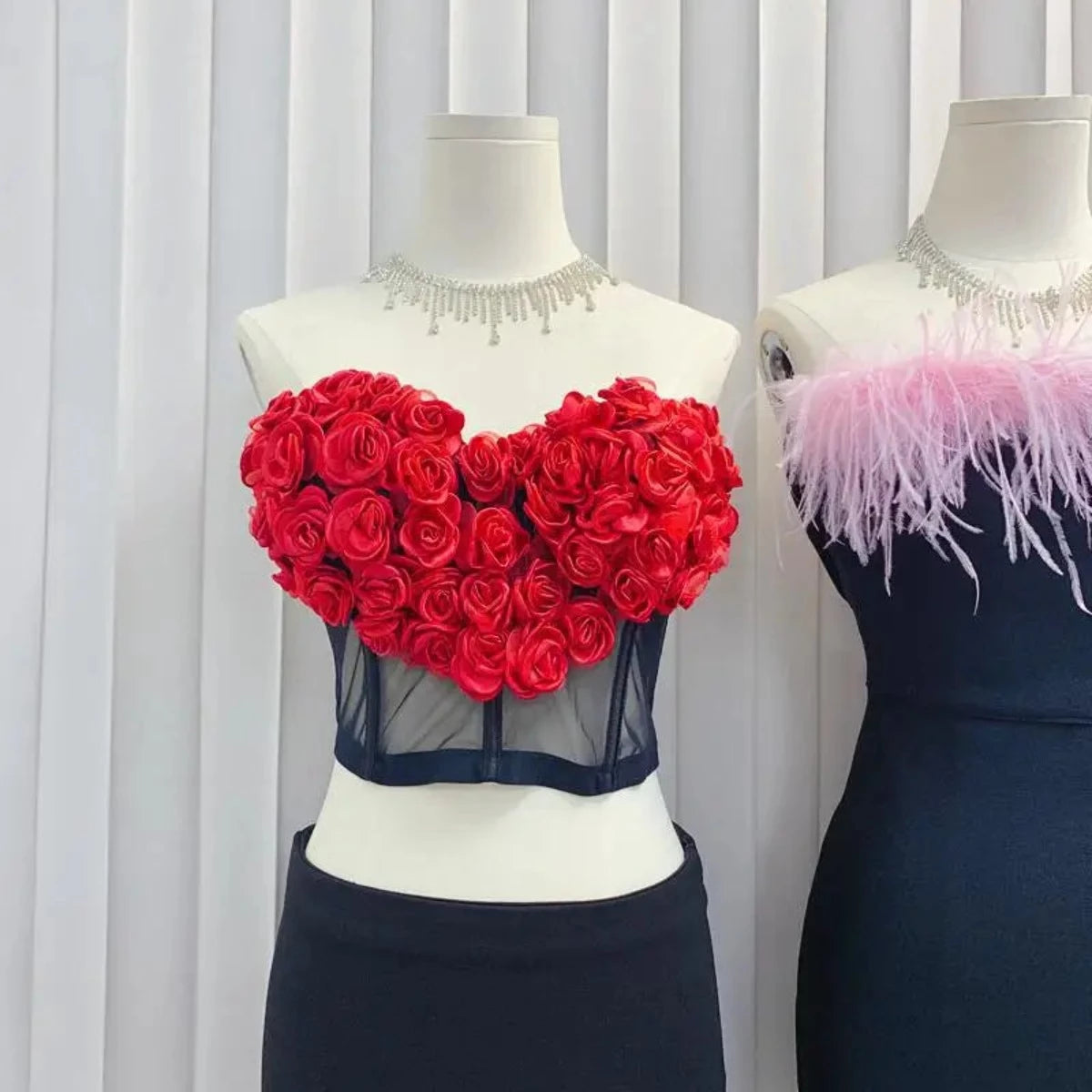 3D Roses Corset Top - Festigal