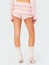 Ruffle Knit Shorts