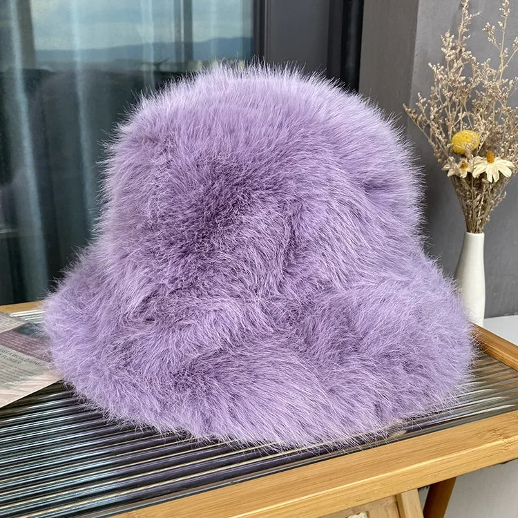 Faux Fur Bucket Hats - Festigal