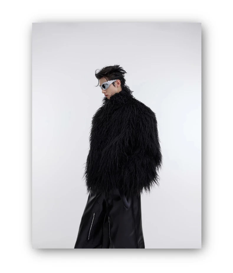 Men's Shaggy Faux Fur Jacket