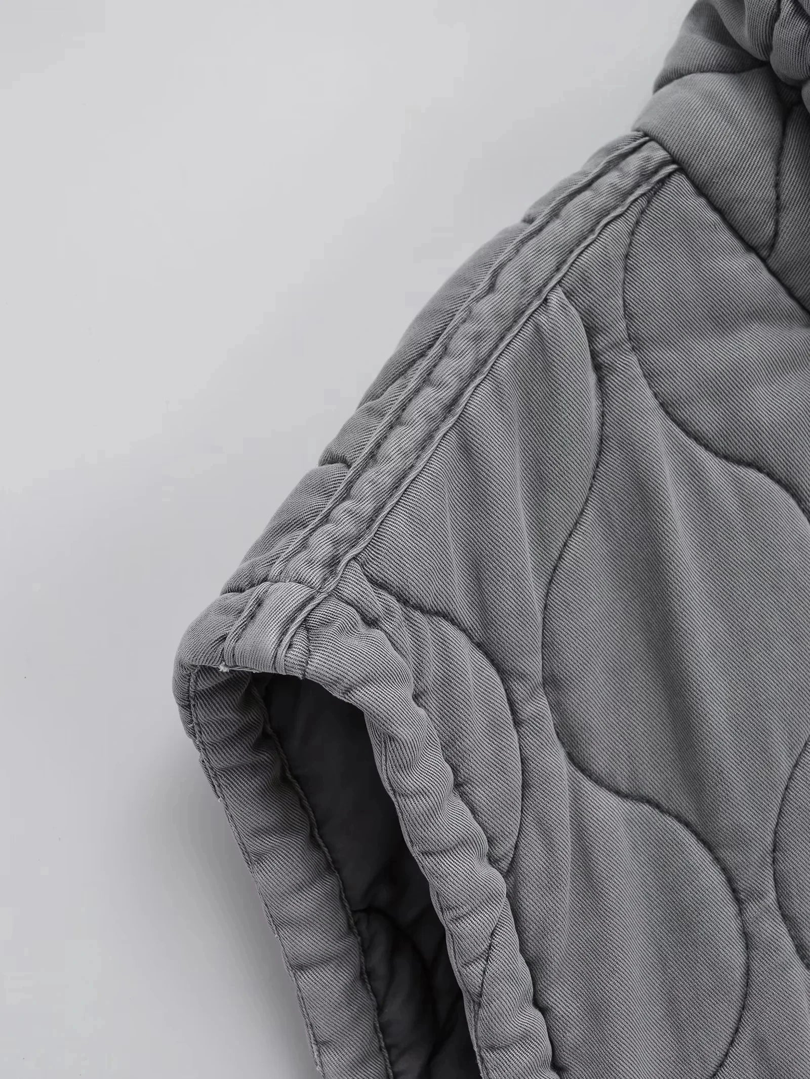 Grey Quilted Gilet - Festigal