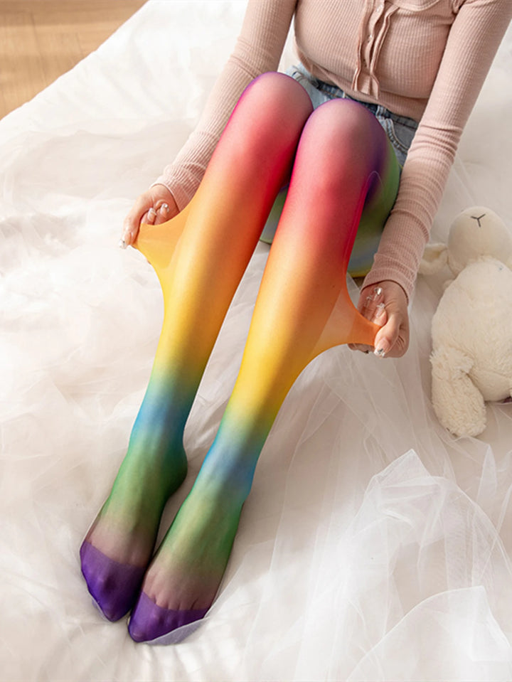 Rainbow Ombre Tights