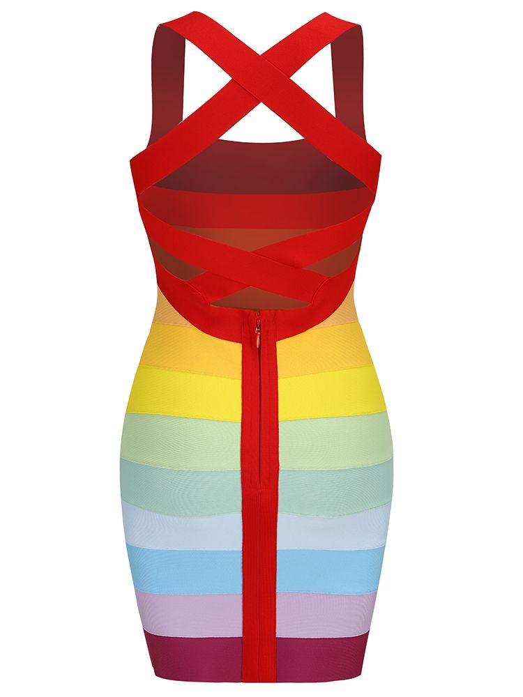 Rainbow Bandage Dress - Festigal