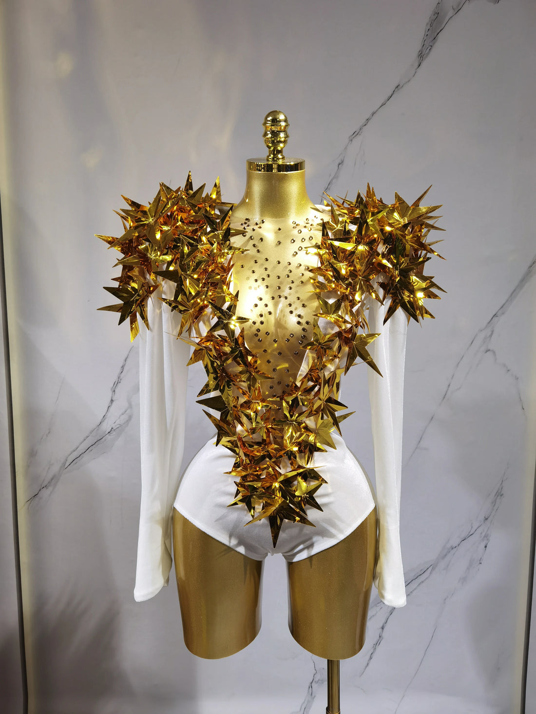 Heavily Embellished Star Bodysuit