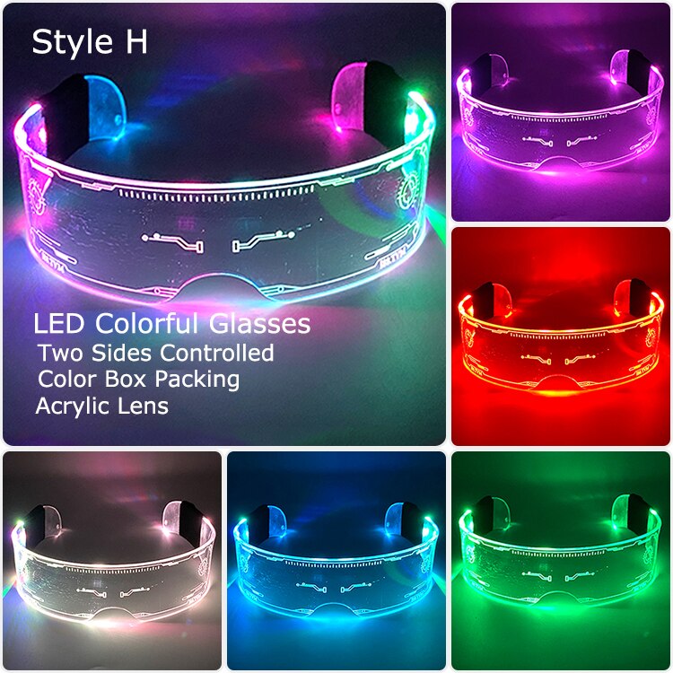 Futuristic Science Tech Colour Change Glasses - Festigal