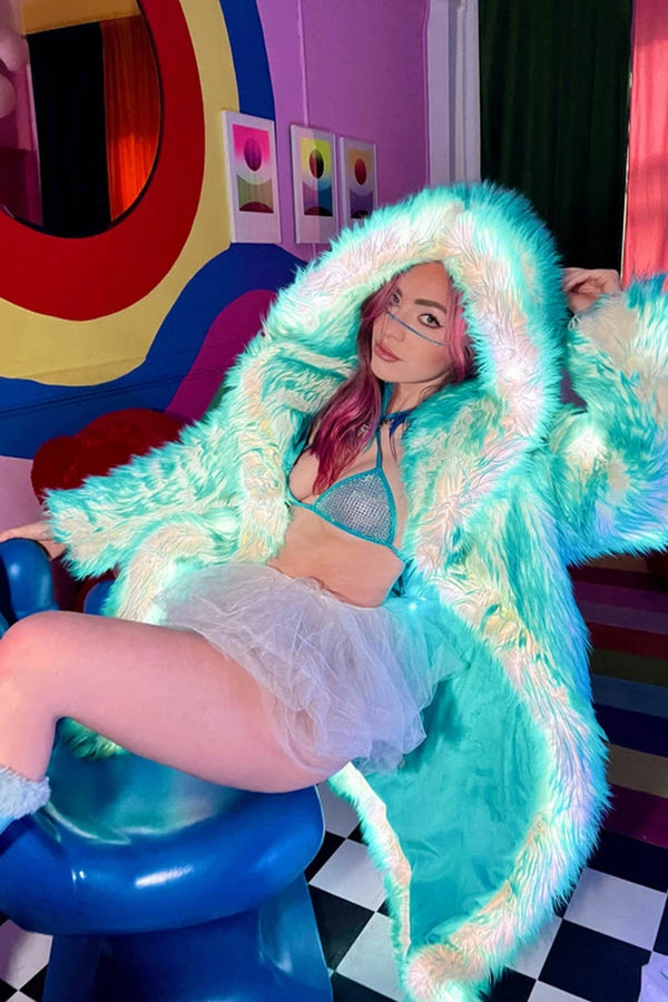 Remote Controlled LED Faux Fur Jacket