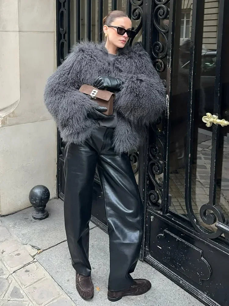 Shaggy Faux Fur Jacket - Festigal