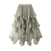 Gauze Asymmetrical Midi Skirt - Festigal