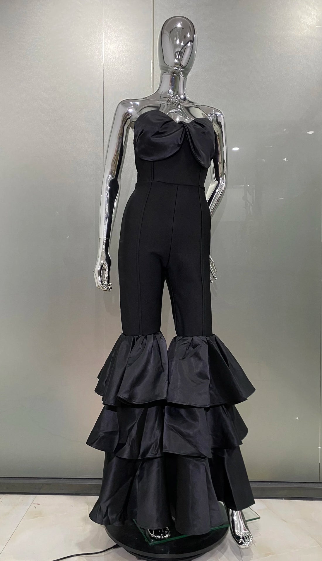 Strapless Ruffle Leg Jumpsuit - Festigal