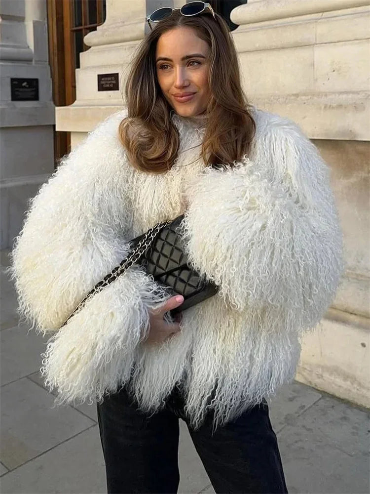 Shaggy Faux Fur Jacket - Festigal