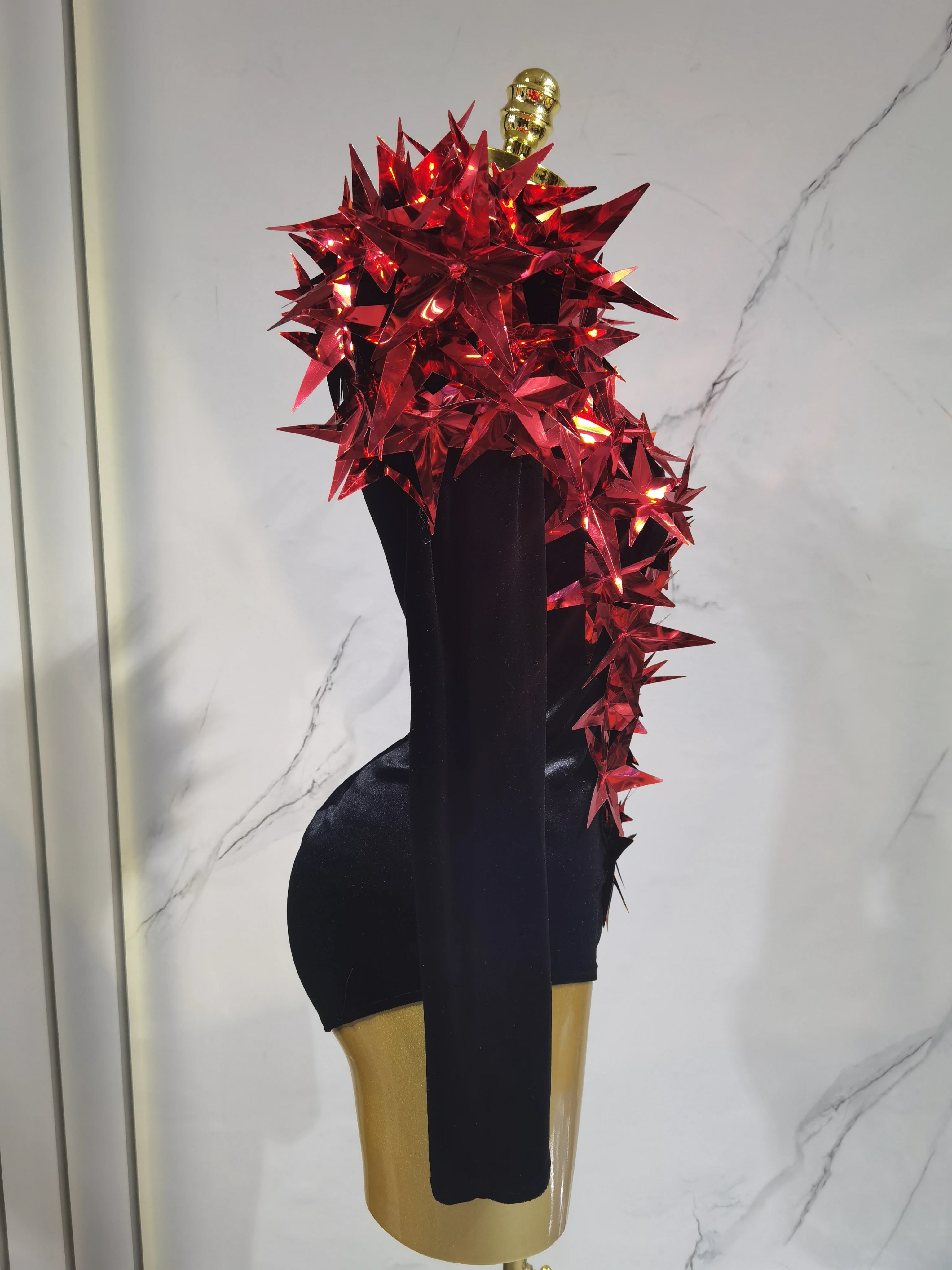 Heavily Embellished Star Bodysuit