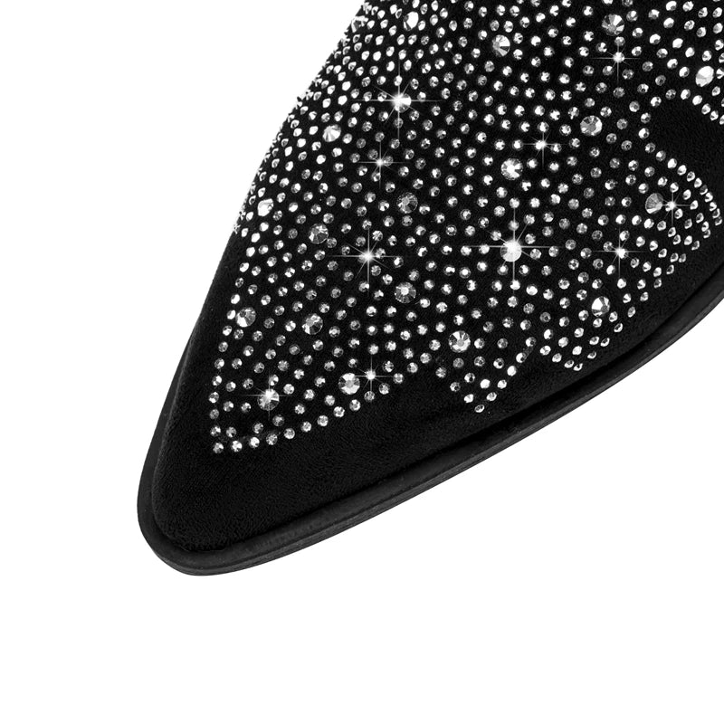 Rhinestone Maple Leaf Cowboy Boots - Festigal