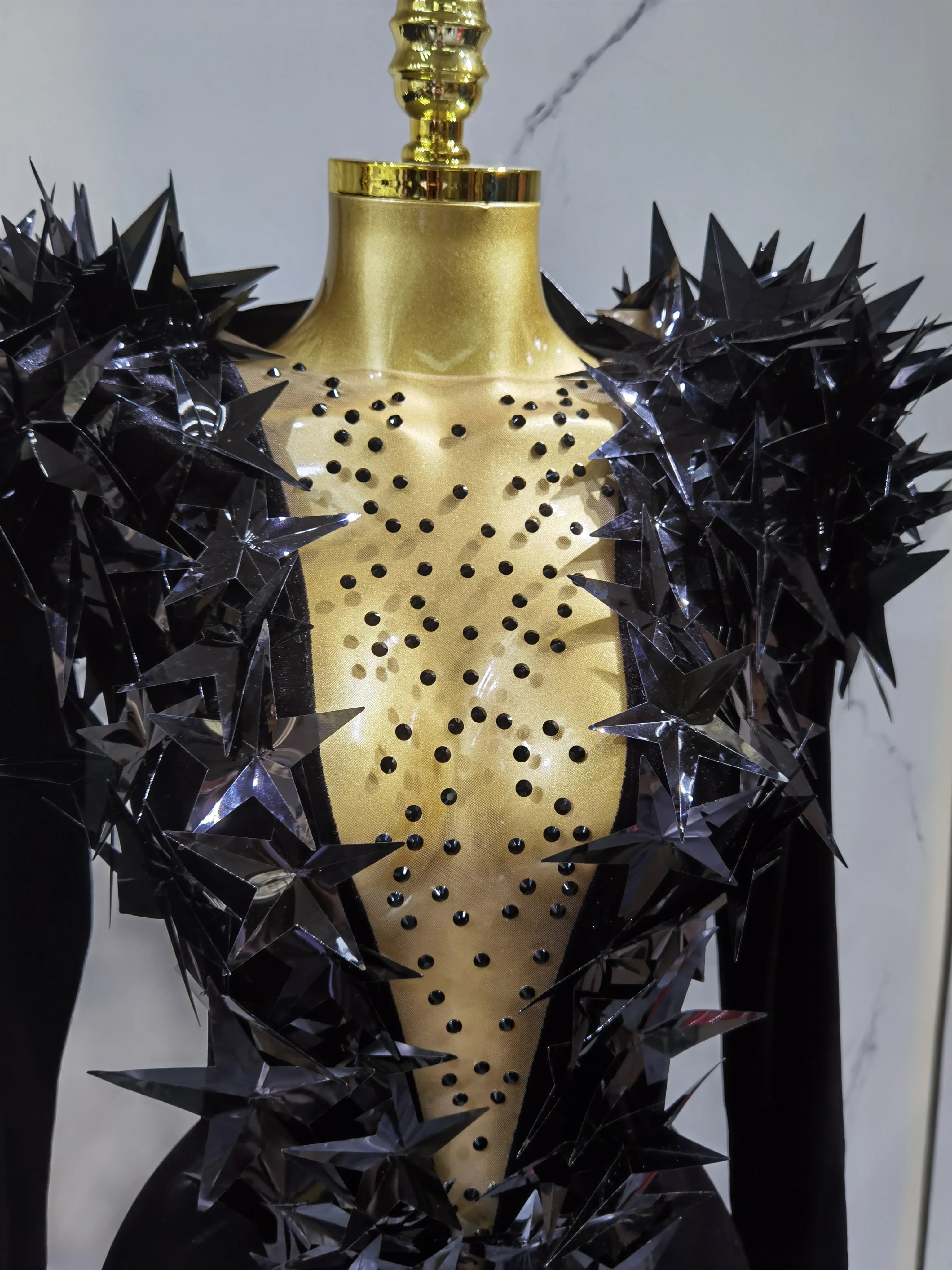 Heavily Embellished Star Bodysuit