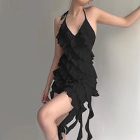 Asymmetrical Ruffle Dress - Festigal