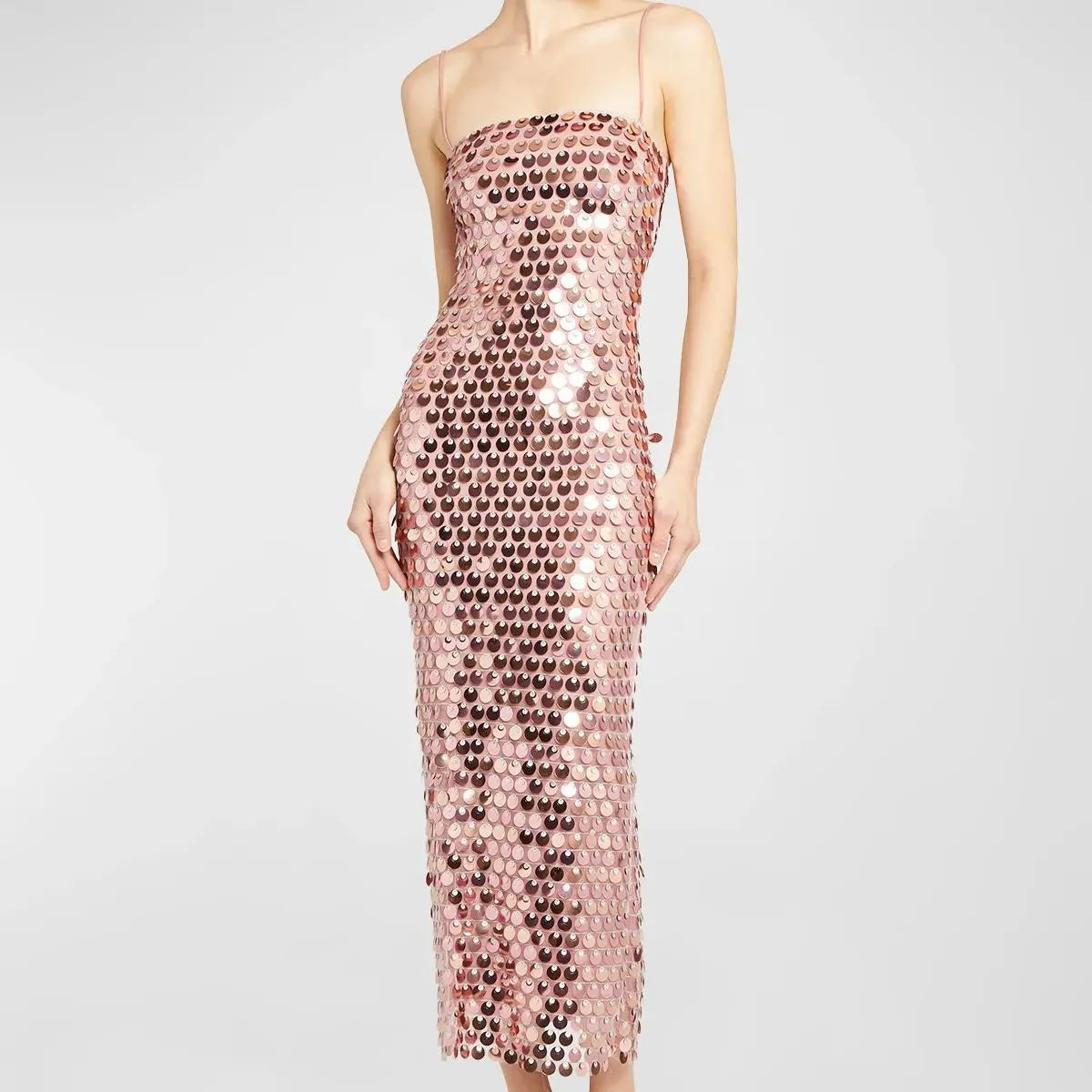 Holographic Sequin Maxi Dress - Festigal