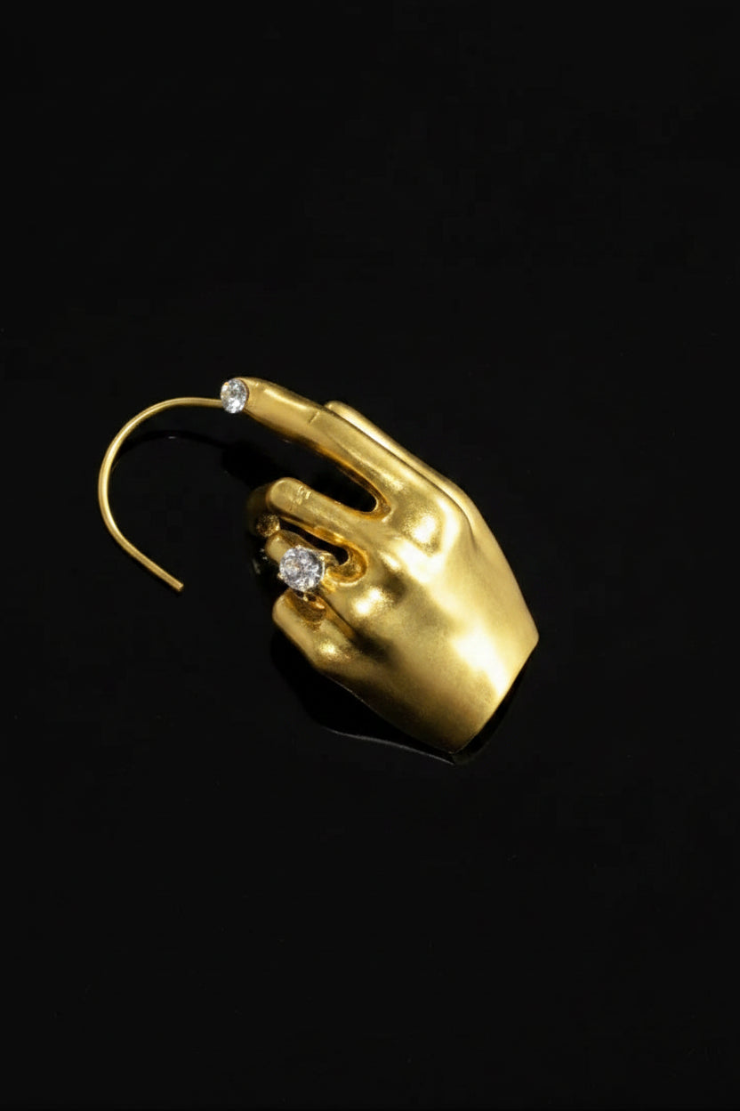 Metal Hand Ear Cuff