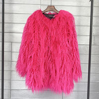 Faux Mongolian Fur Jacket