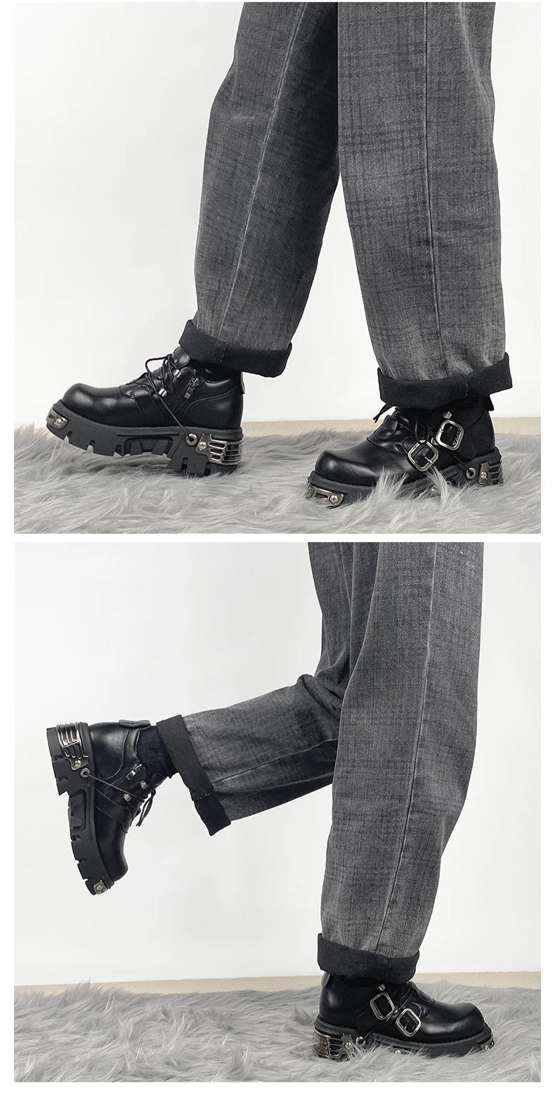 Futuristic Metal Platform Shoes - Festigal