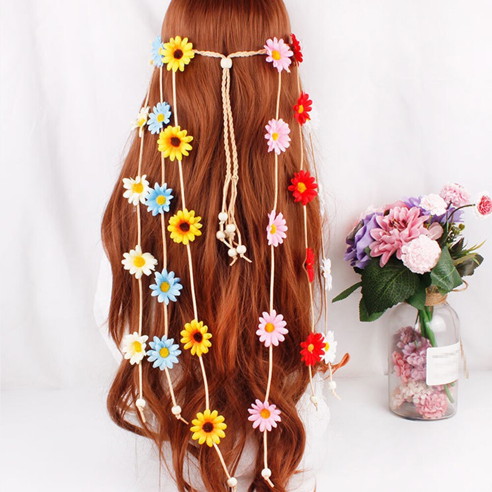 Daisy Flower Garland Festival Crown Tiara - Festigal