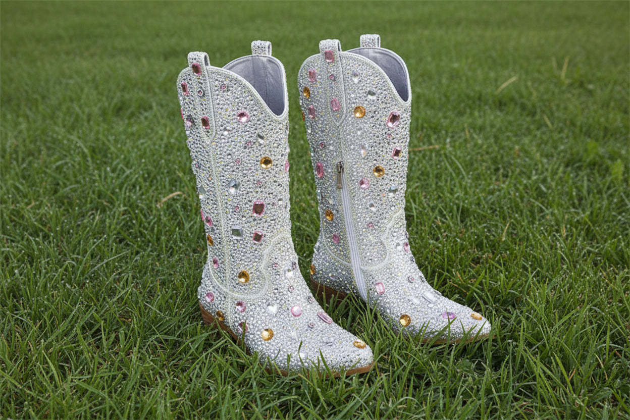 Crystal Embellished Cowgirl Boots