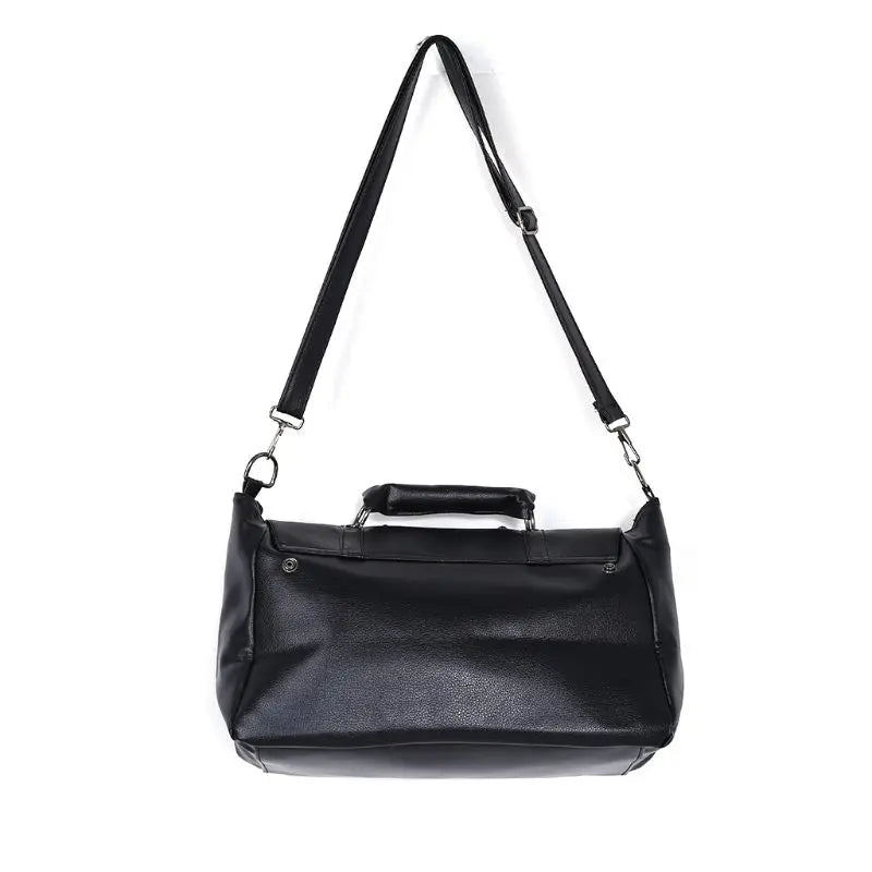Faux Leather Skull Crossbody Bag - Festigal