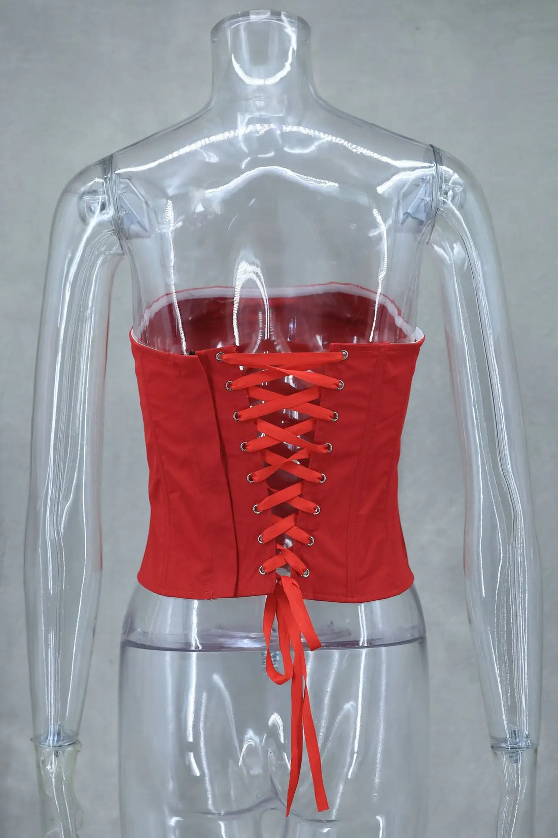 Red Corset & Mini Ruffle Skirt Two Piece Set - Festigal