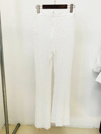 Gauze Beaded Sequin Flares