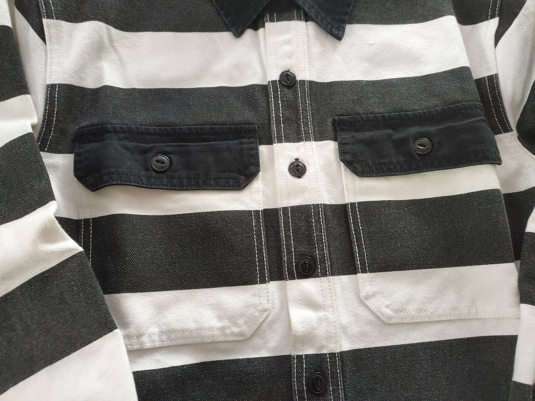 Monochrome Striped Canvas Jacket