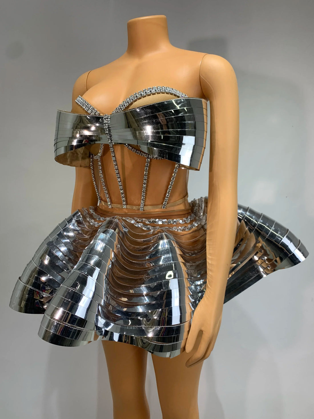 Futuristic Wave A-Line Dress