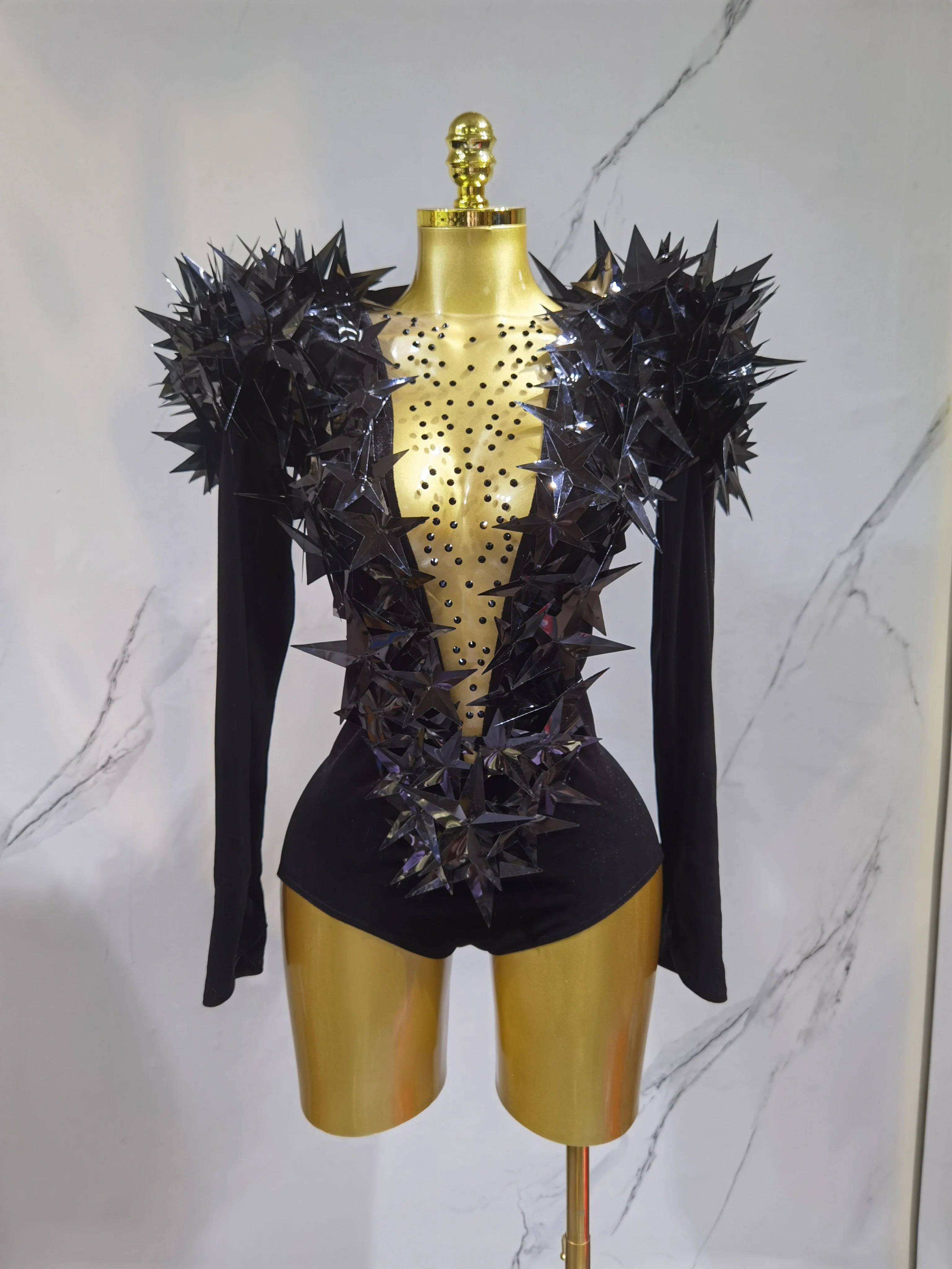 Heavily Embellished Star Bodysuit