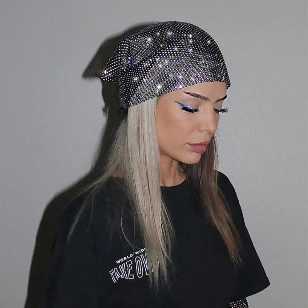 Head Scarf Tie Cap Headband Geyoga Packs Rhinestone Head Scarf