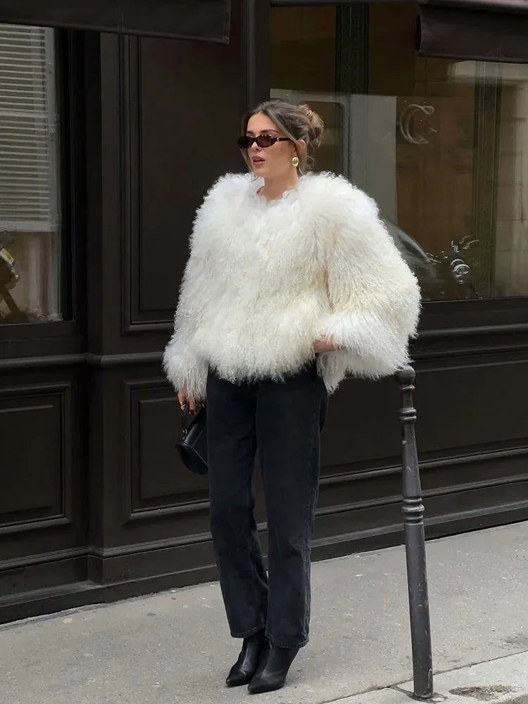 Shaggy Faux Fur Jacket - Festigal