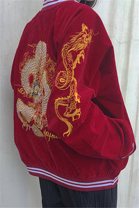 Men's Embroidered Japanese Dragon Jacket