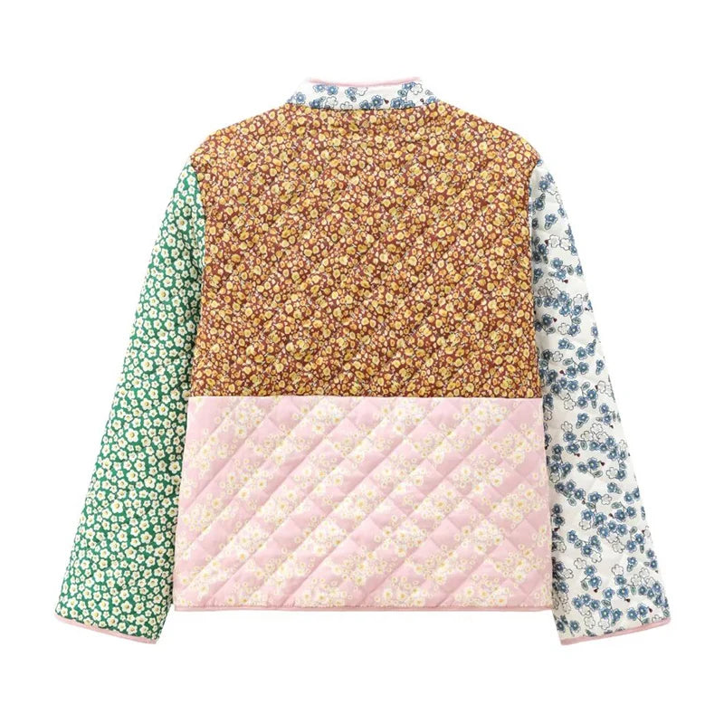 Floral Contrast Tapestry Jacket - Festigal