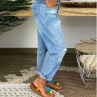 Straight Legged Relaxed Button Jeans - Festigal