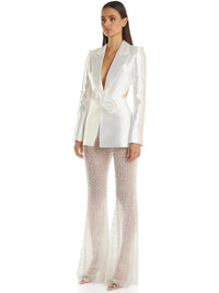 Gauze Beaded Sequin Flares