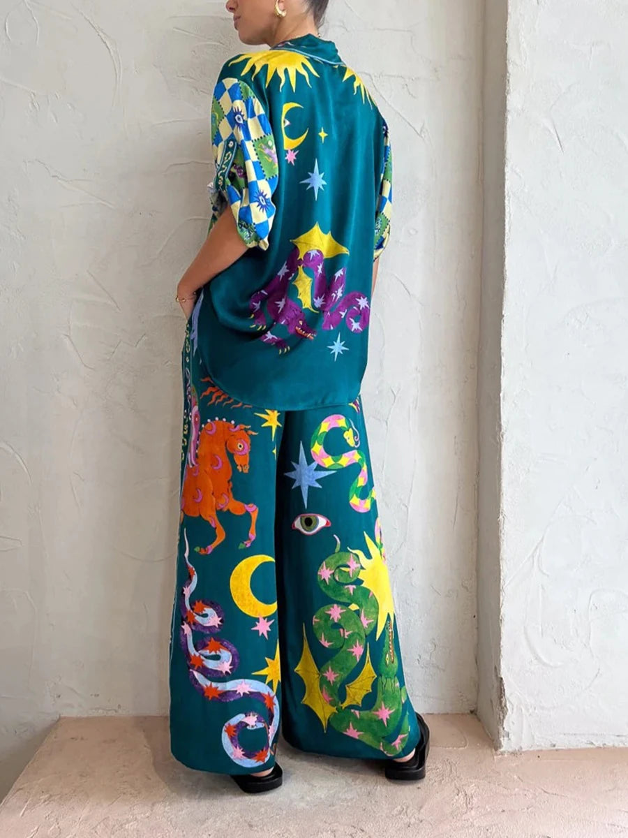 Ethereal Print Two-Piece Set - Festigal