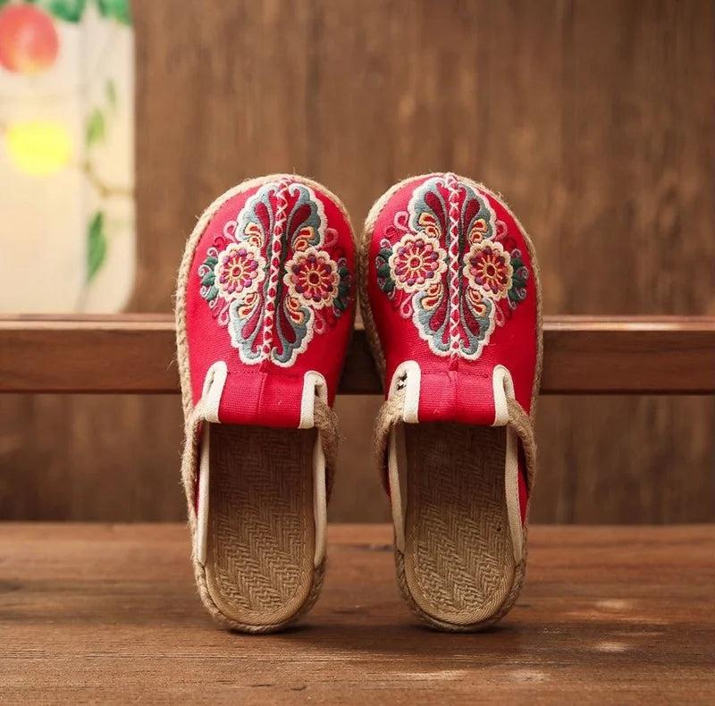 Embroidered Skull Espadrilles - Festigal