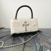 Faux Fur Gothic Crossbody Bag