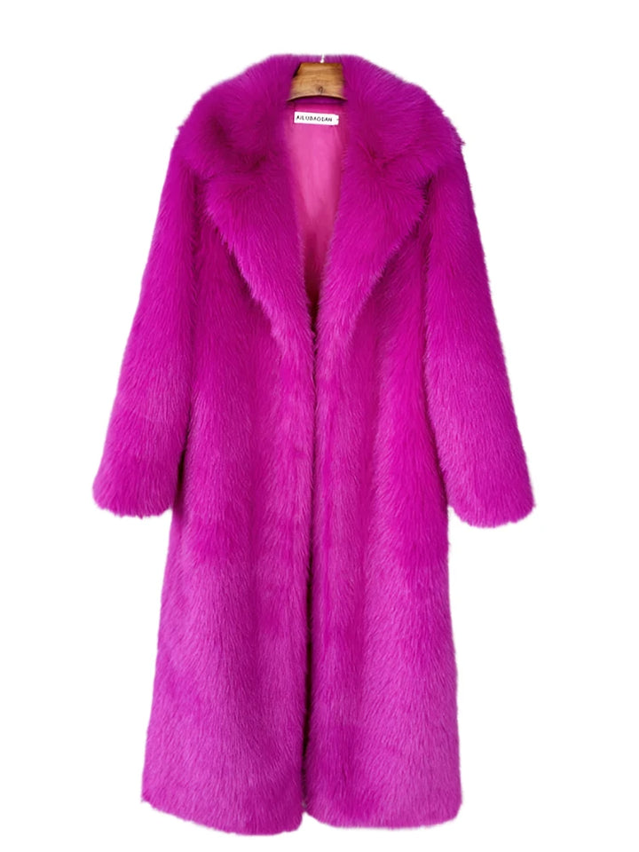 Faux Fur Long Coat - Festigal