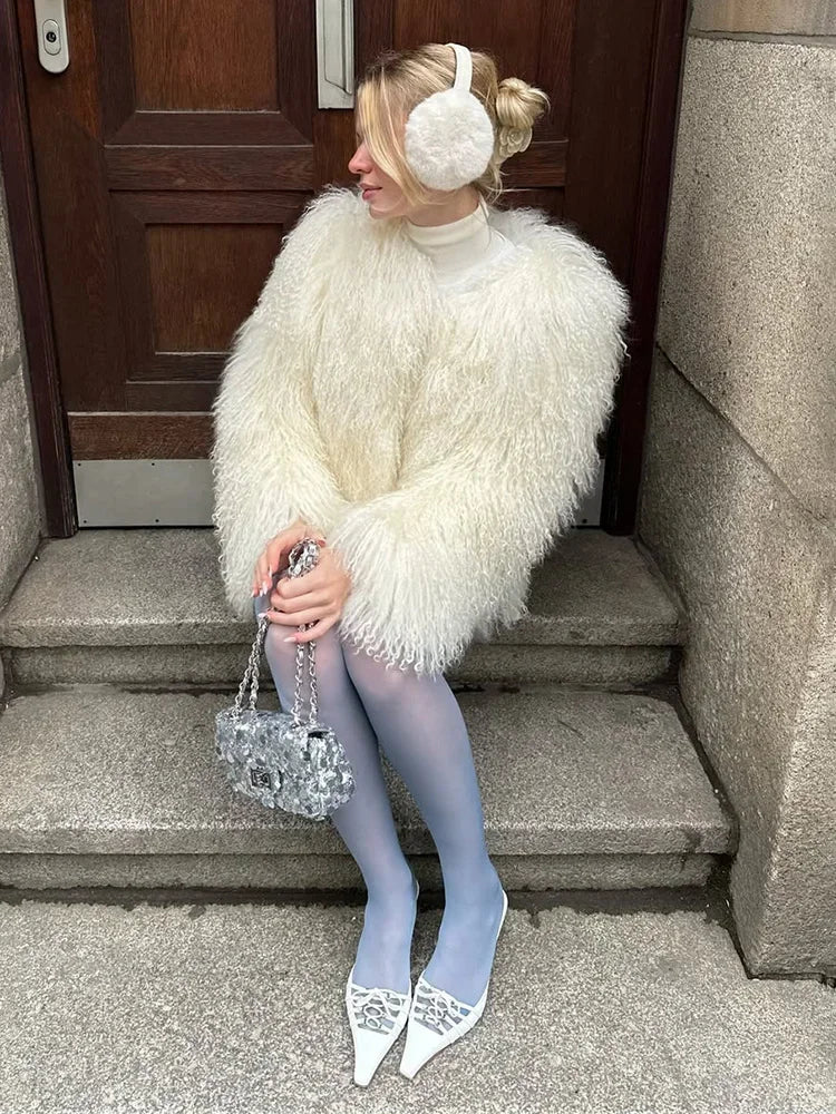 Shaggy Faux Fur Jacket - Festigal