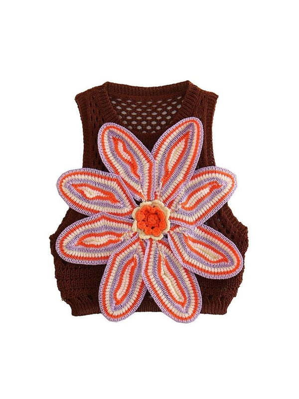 Flower Knitted Two Piece Set - Festigal