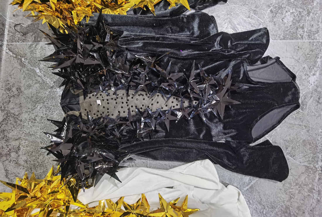 Heavily Embellished Star Bodysuit