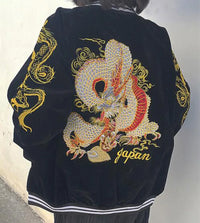 Men's Embroidered Japanese Dragon Jacket