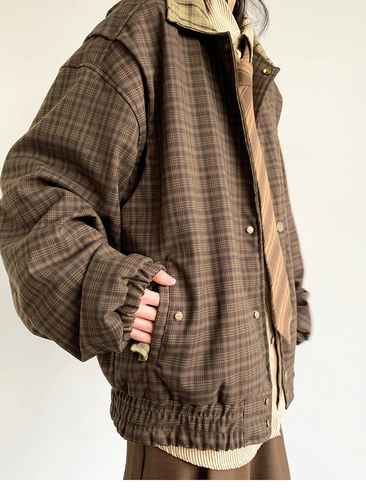 Men's Patchwork Plaid Jacket - Festigal