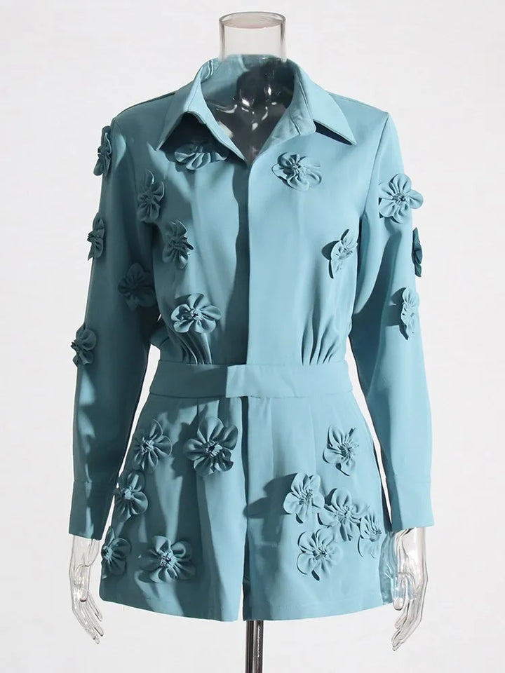 3D Floral Playsuit - Festigal